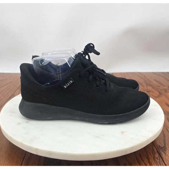 KizikBlack Madrid Eco Knit Sneakers Hands free slip on - Picture 1 of 8